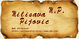 Milisava Pijović vizit kartica